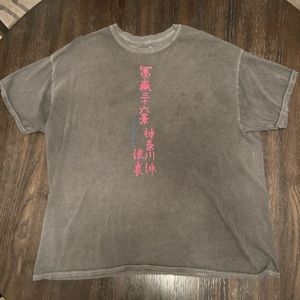 Grey Great Wave T-Shirt